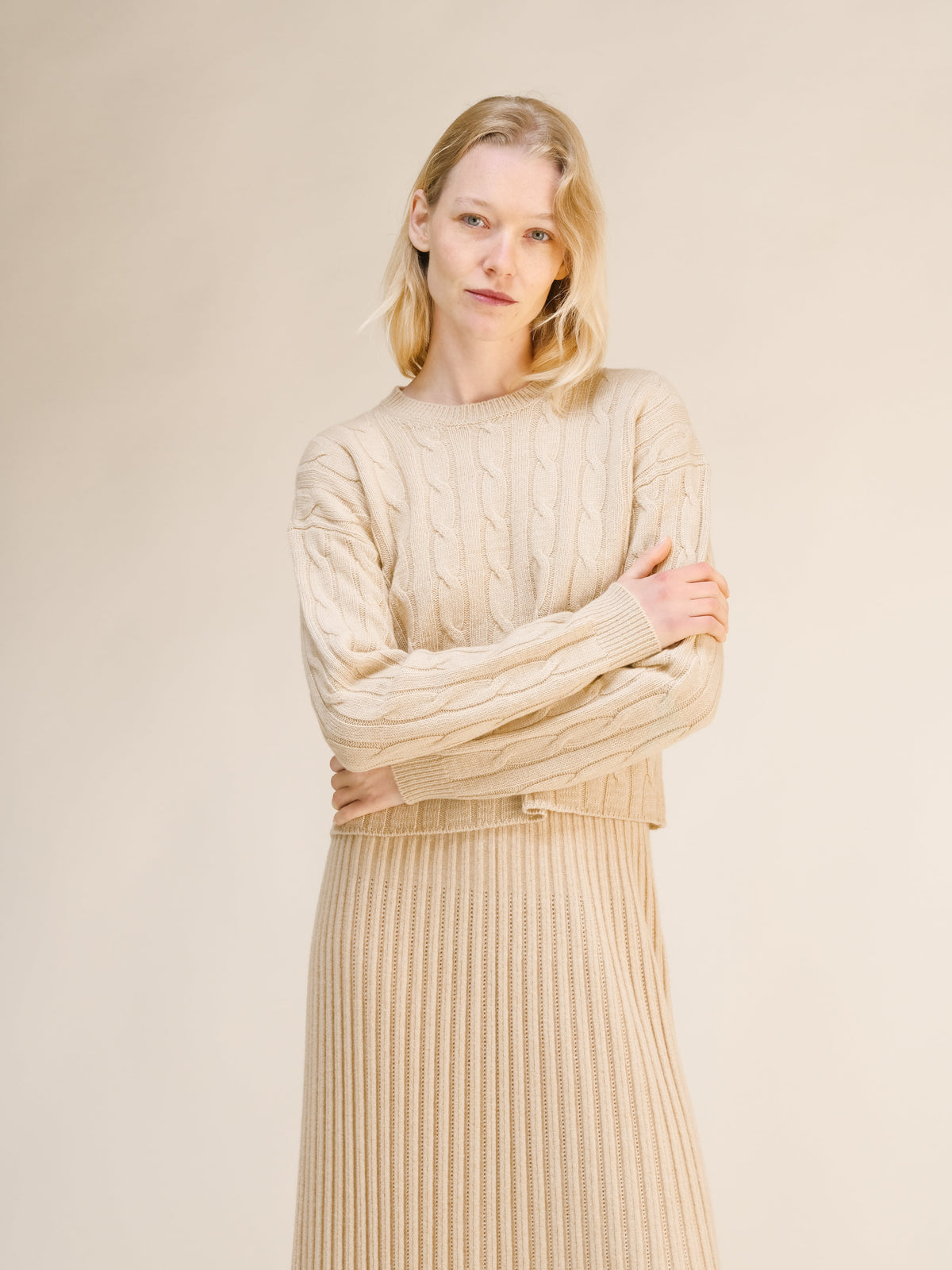 Maglia Cropped Boxy in Lana e Cashmere
