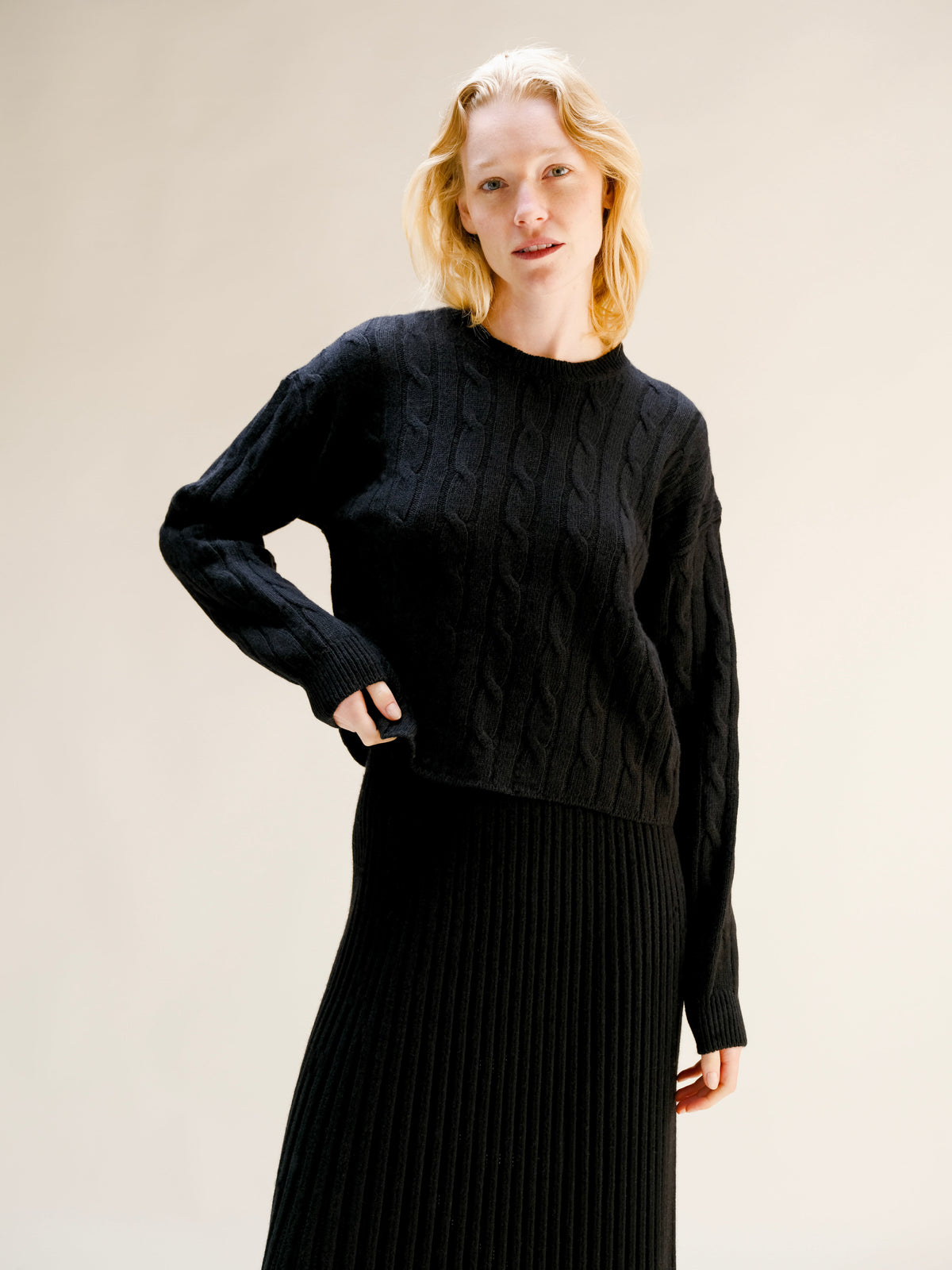 Maglia Cropped Boxy in Lana e Cashmere