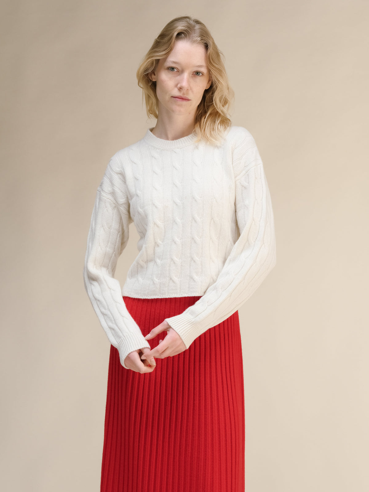 Maglia Cropped Boxy in Lana e Cashmere