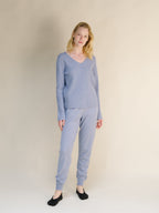 Cashmere Mix Ribbed V-Neck