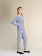Cashmere Mix Ribbed V-Neck