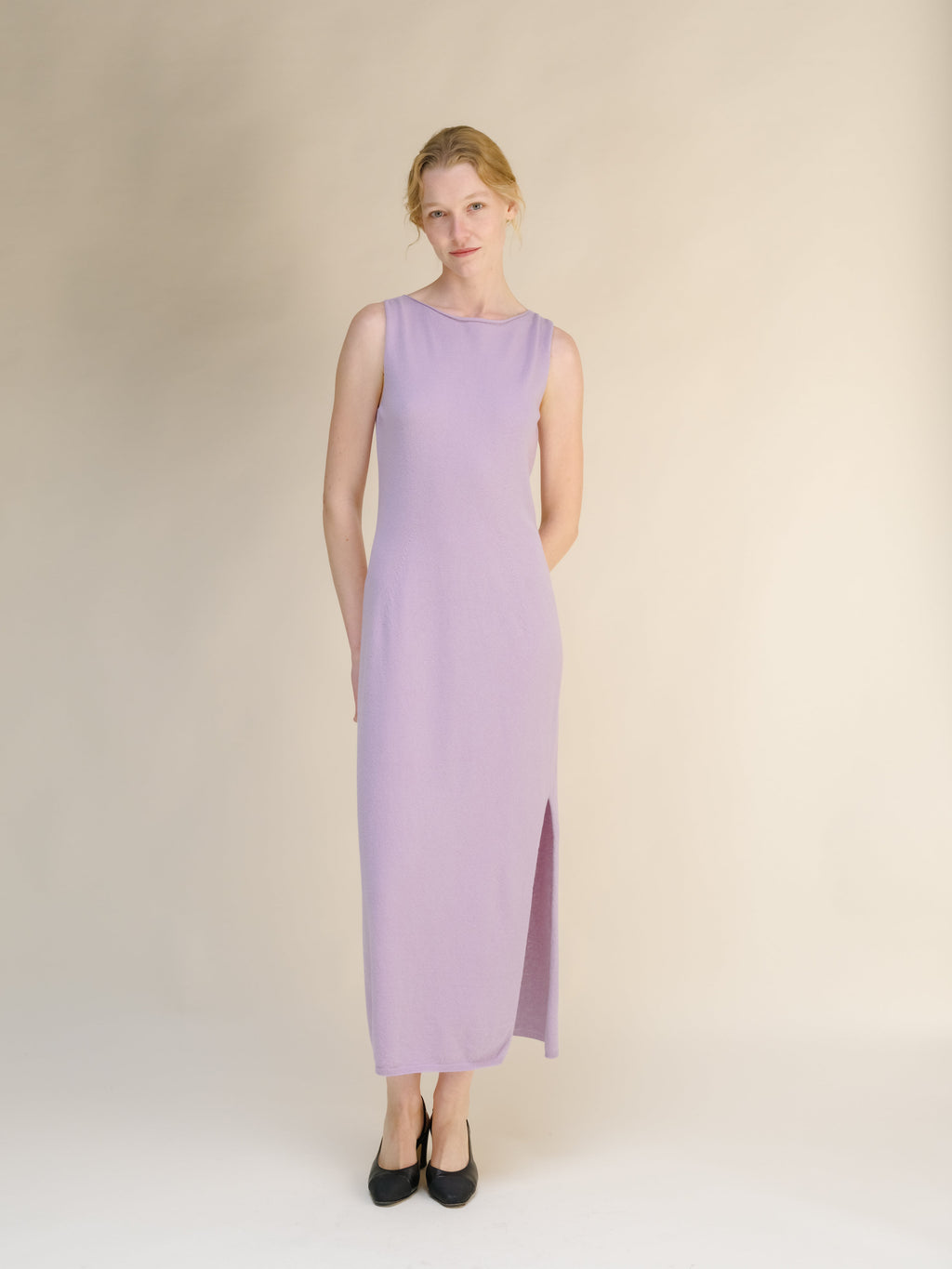 Cashmere Mix Boat Neck Dress