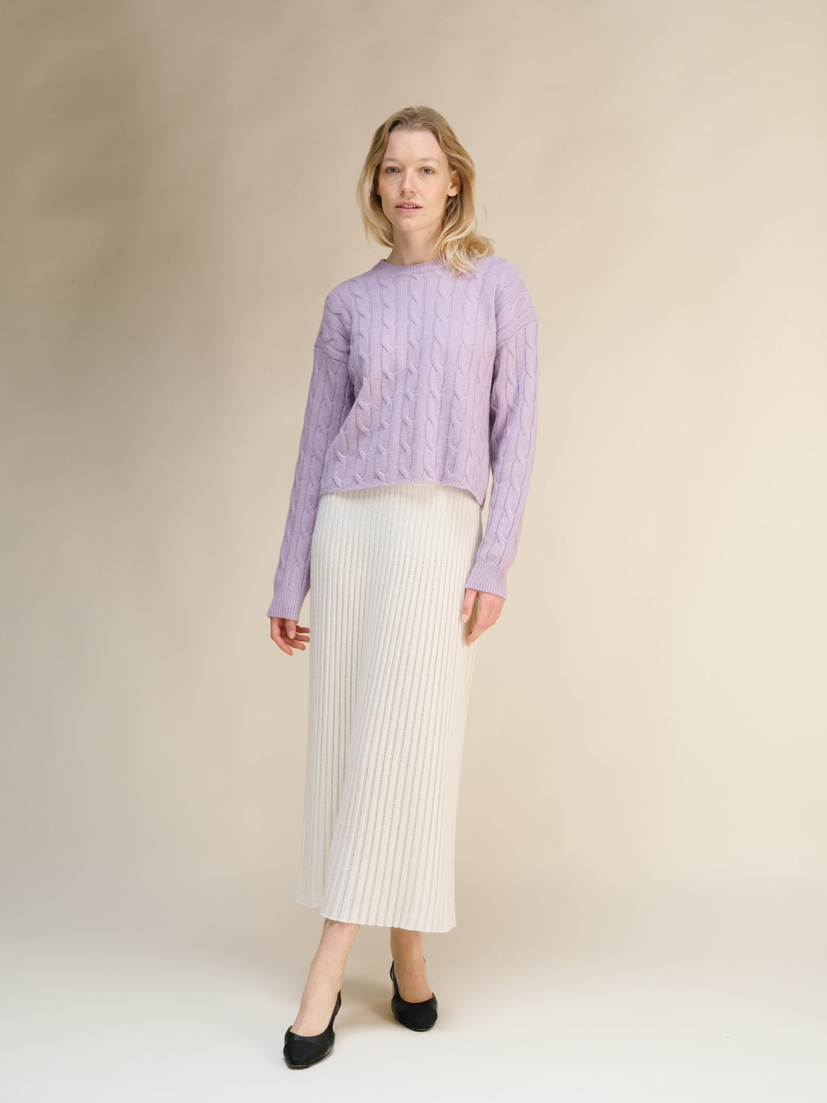 Maglia Cropped Boxy in Lana e Cashmere