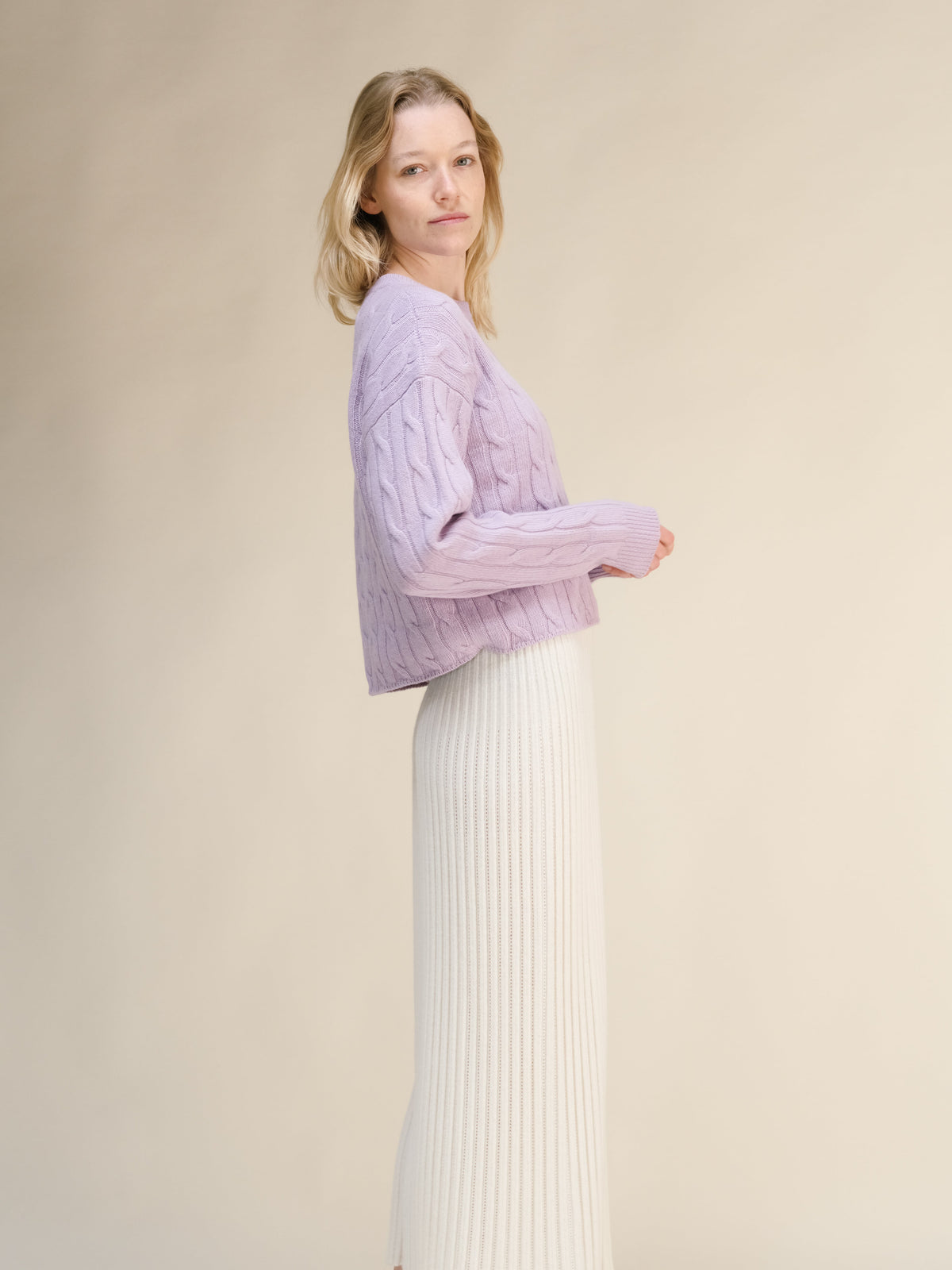 Maglia Cropped Boxy in Lana e Cashmere