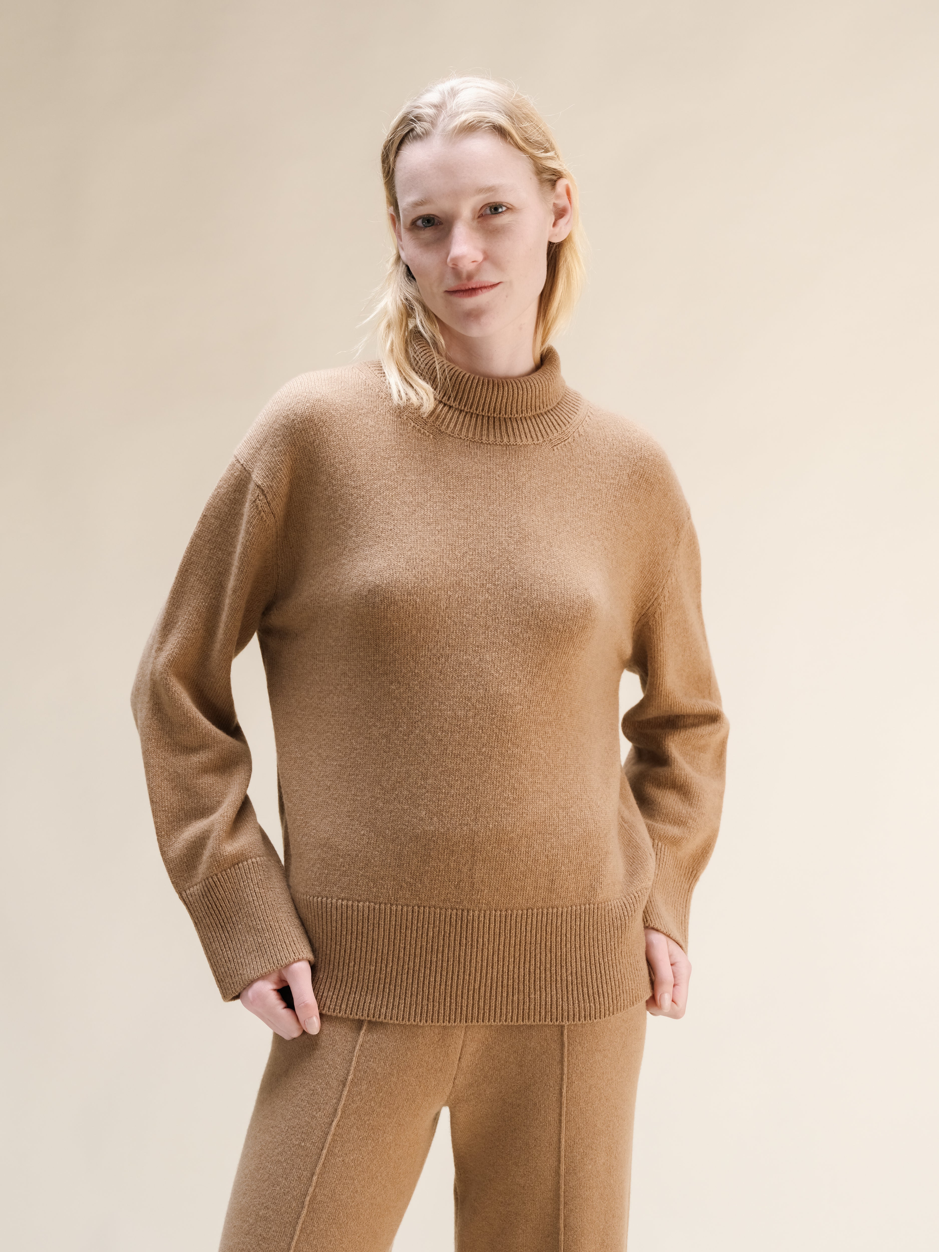 Cashmere Mix Maxi High Neck