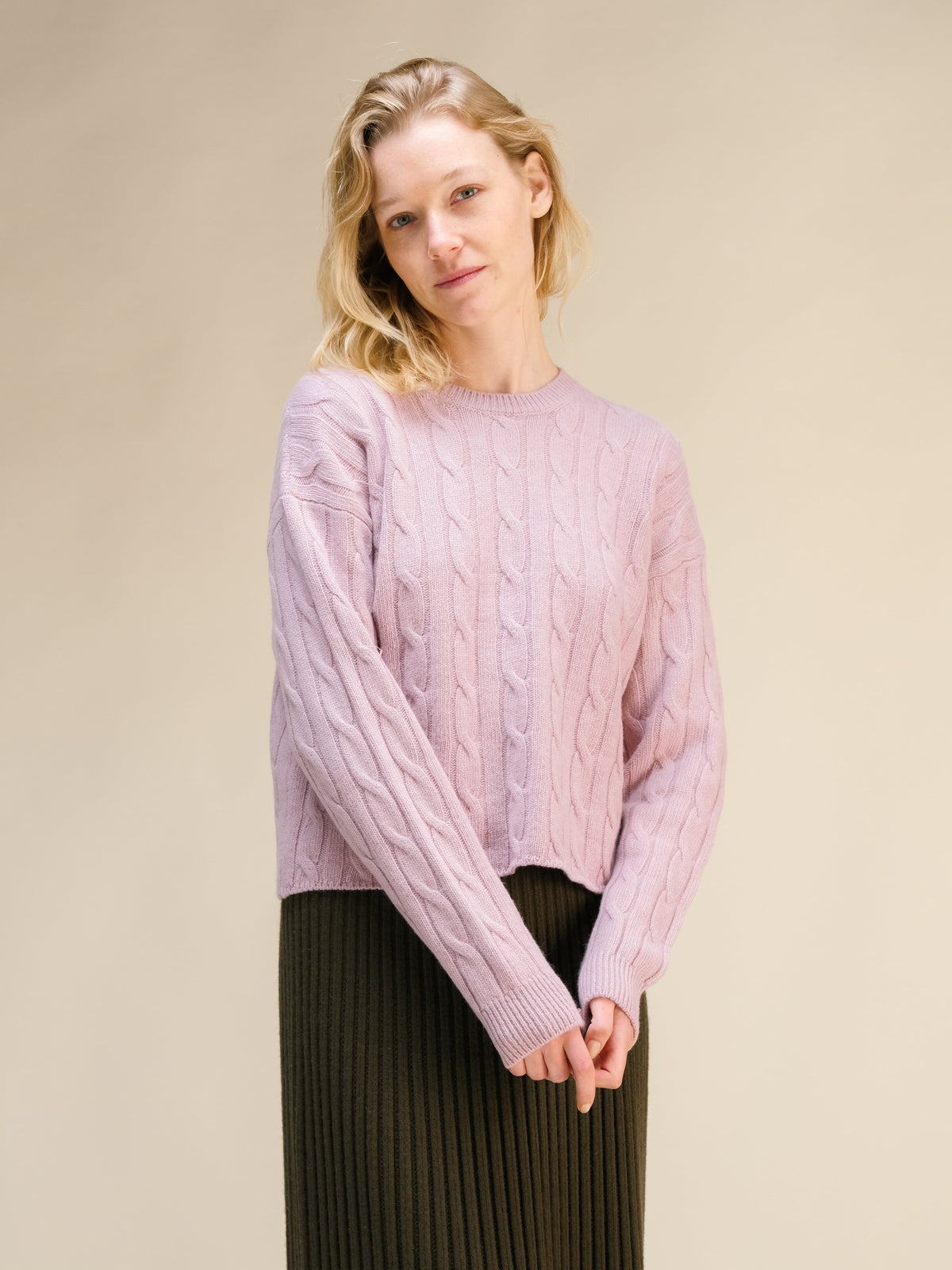 Maglia Cropped Boxy in Lana e Cashmere