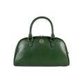 RB1034 Borsa Bowling da donna VIRGINIA in vera pelle Saffiano made in Italy.Accessori in metallo Argento Lucido.