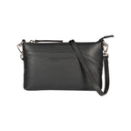 RB2003A | Genuine full-grain leather shoulder/wrist bag, dollar/light grain. Removable shoulder strap and handle. Black color. Dimensions: 22 x 14 x 2.5 cm. Packaging: Non-Woven Fabric Bag