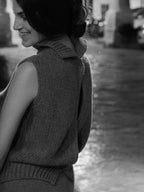 Gilet in Maglia Strutturata di Lana e Cashmere