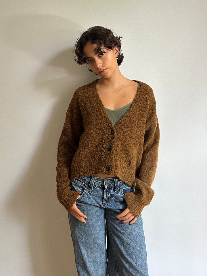 Tecla cardigan sfumato in bouclé