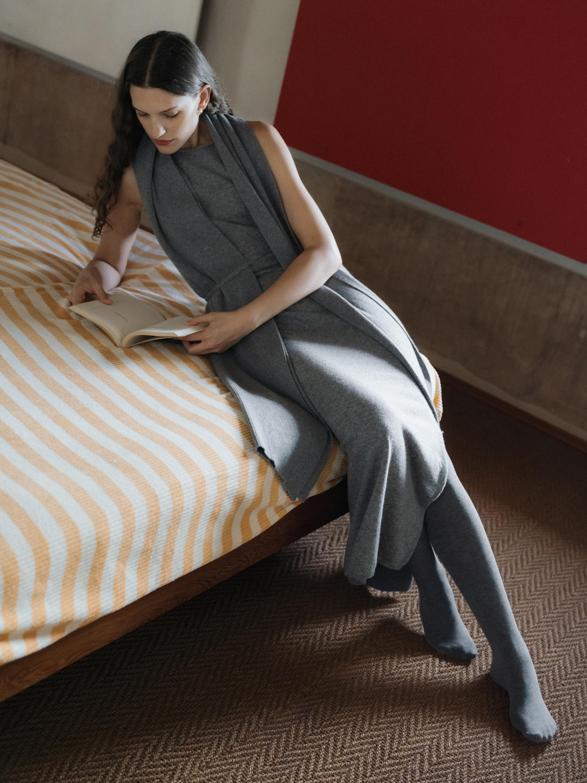Cashmere Mix Boat Neck Dress