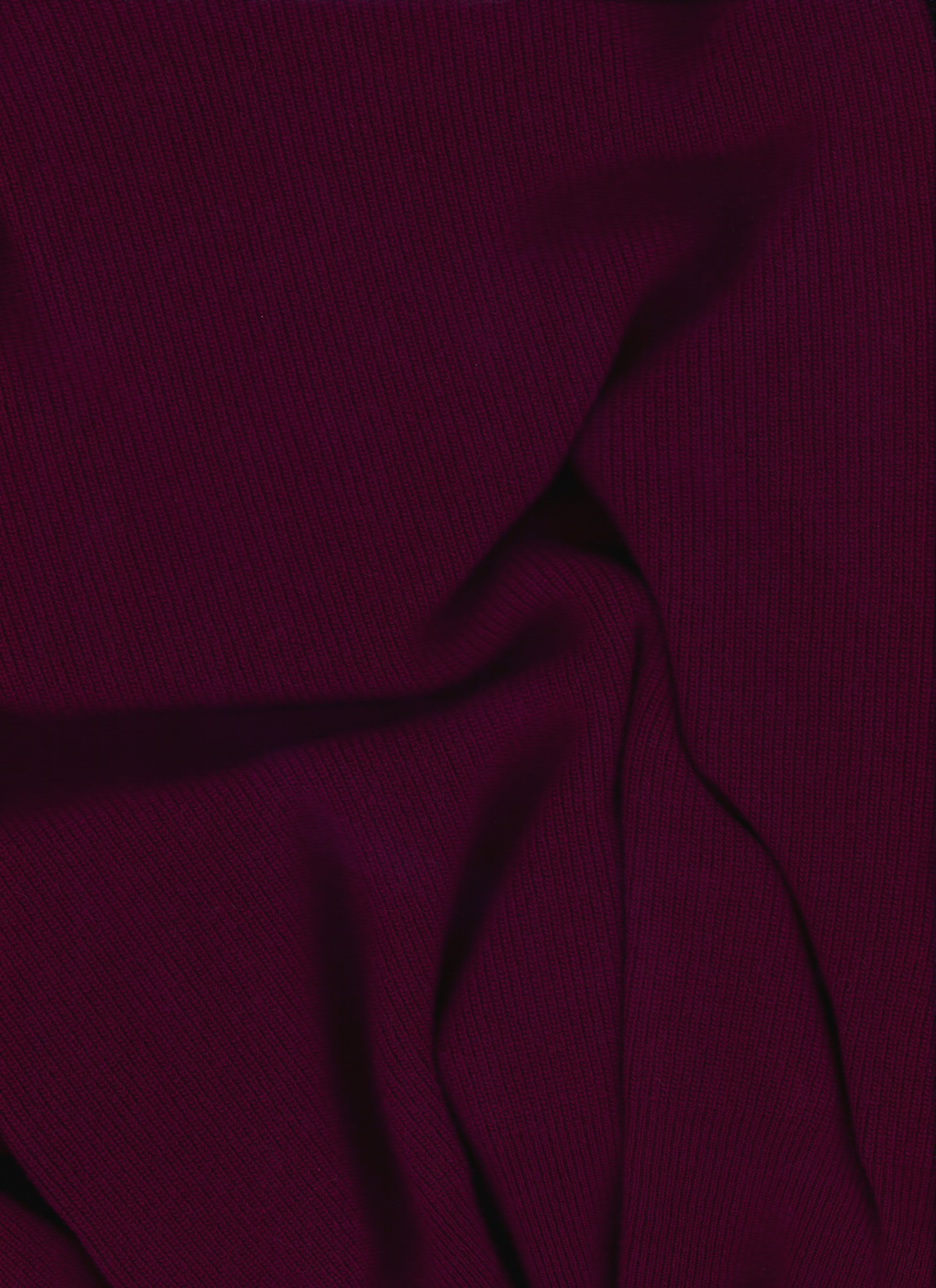 Cashmere Mix High Neck with Side Slits