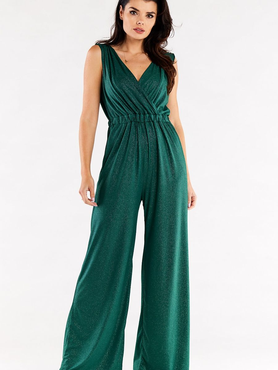 jumpsuit con pantaloni a gamba ampia