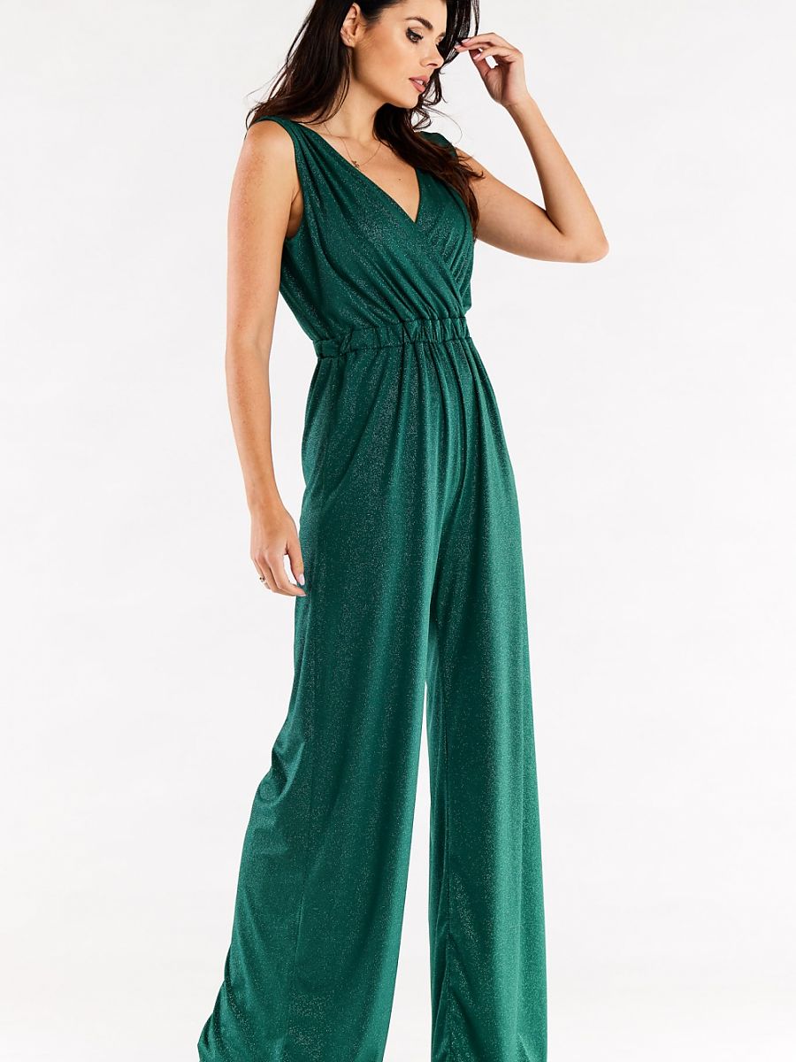 jumpsuit con pantaloni a gamba ampia