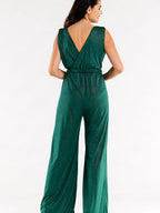 jumpsuit con pantaloni a gamba ampia