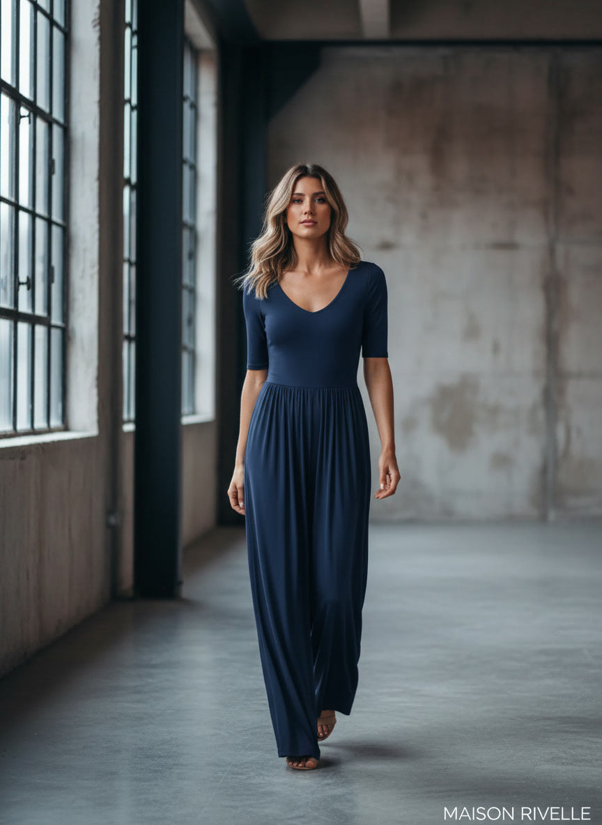 Scoop Neck Short Sleeve Jumpsuit