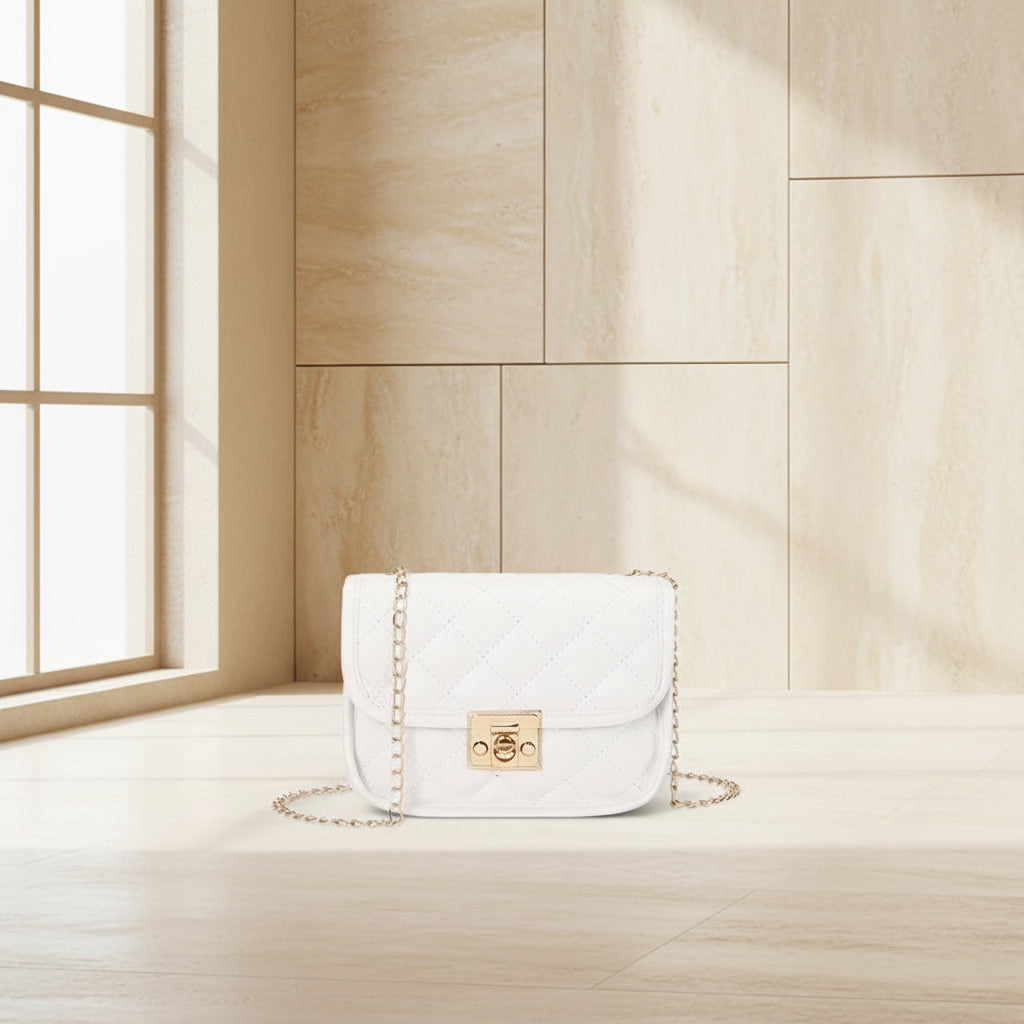 Small square bag embroidered