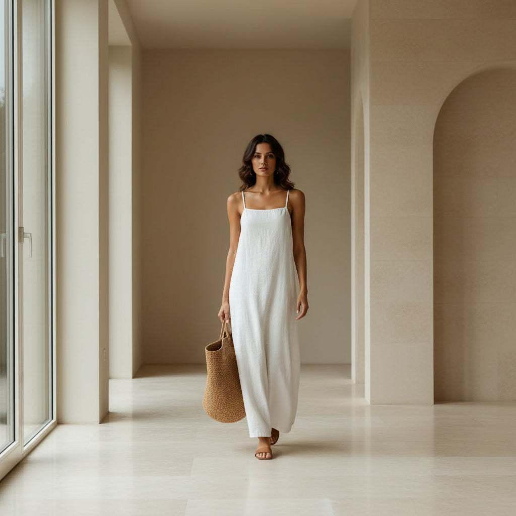 Riviera Linen Maxi Dress