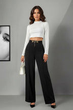 Pantaloni Palazzo Donna Vita Alta
