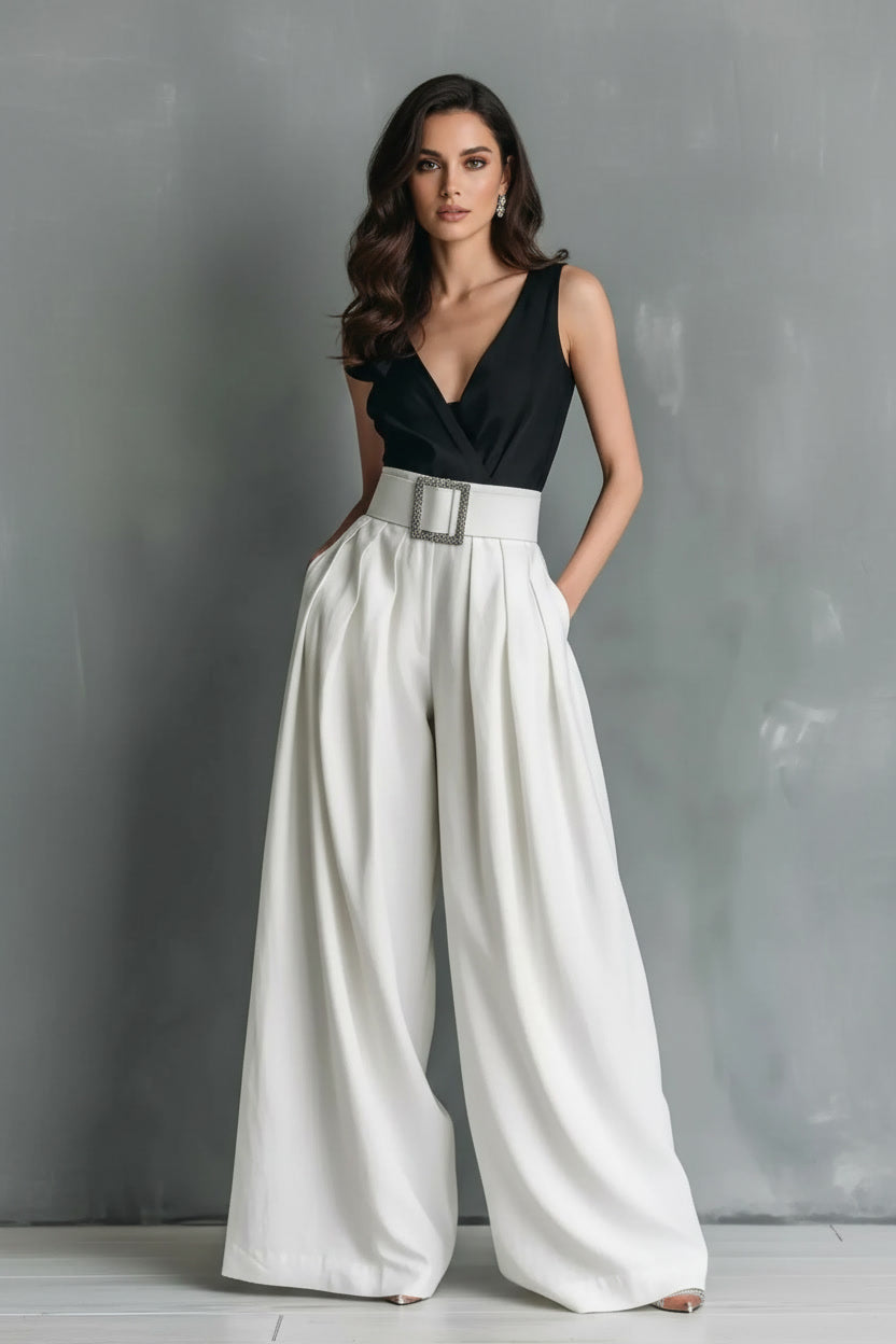 Pantaloni Palazzo Donna a Vita Alta
